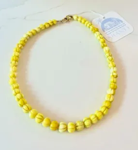 Banana Ice Carved Opal Necklace