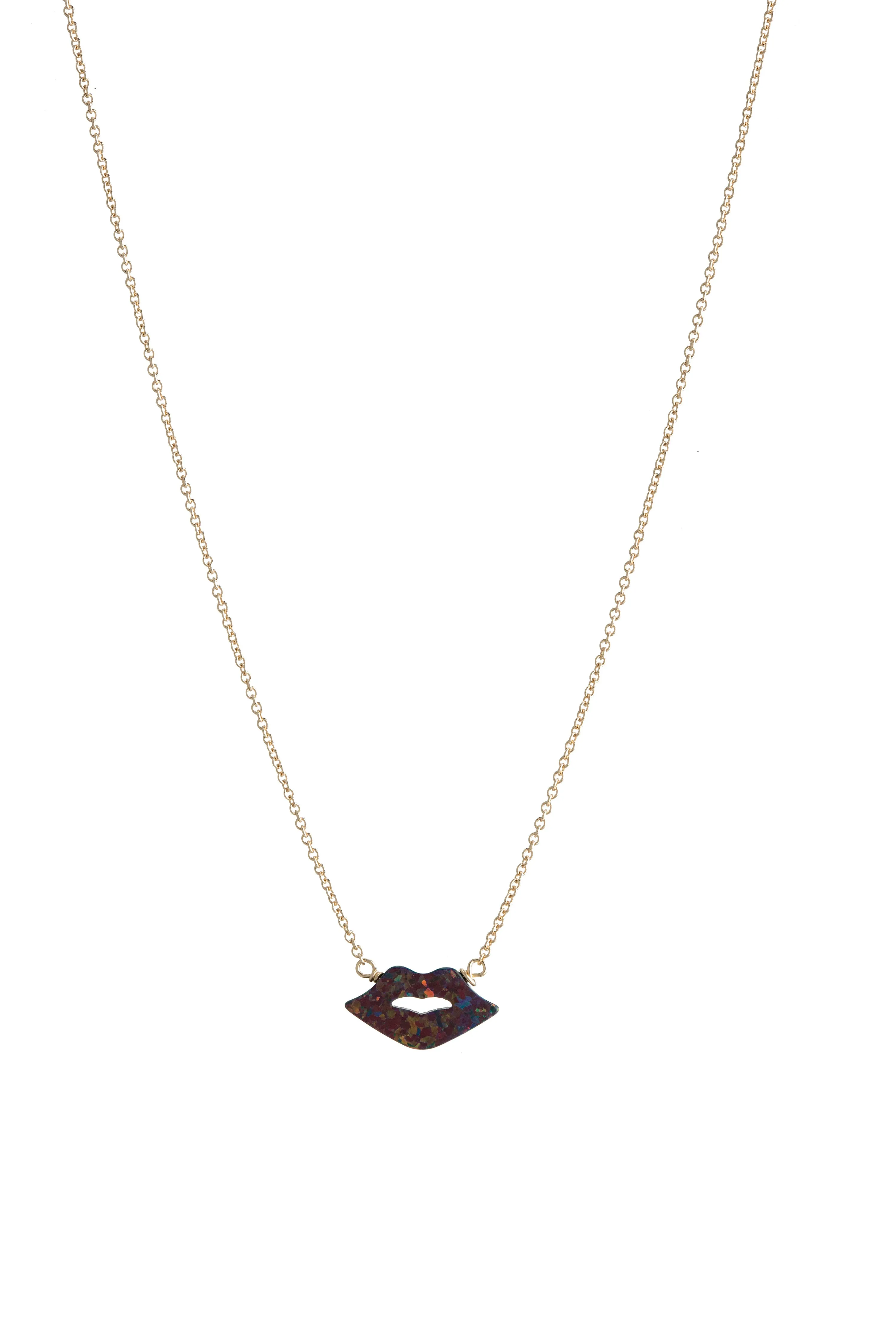 bara boheme | "LIP KISS" Opal Necklace