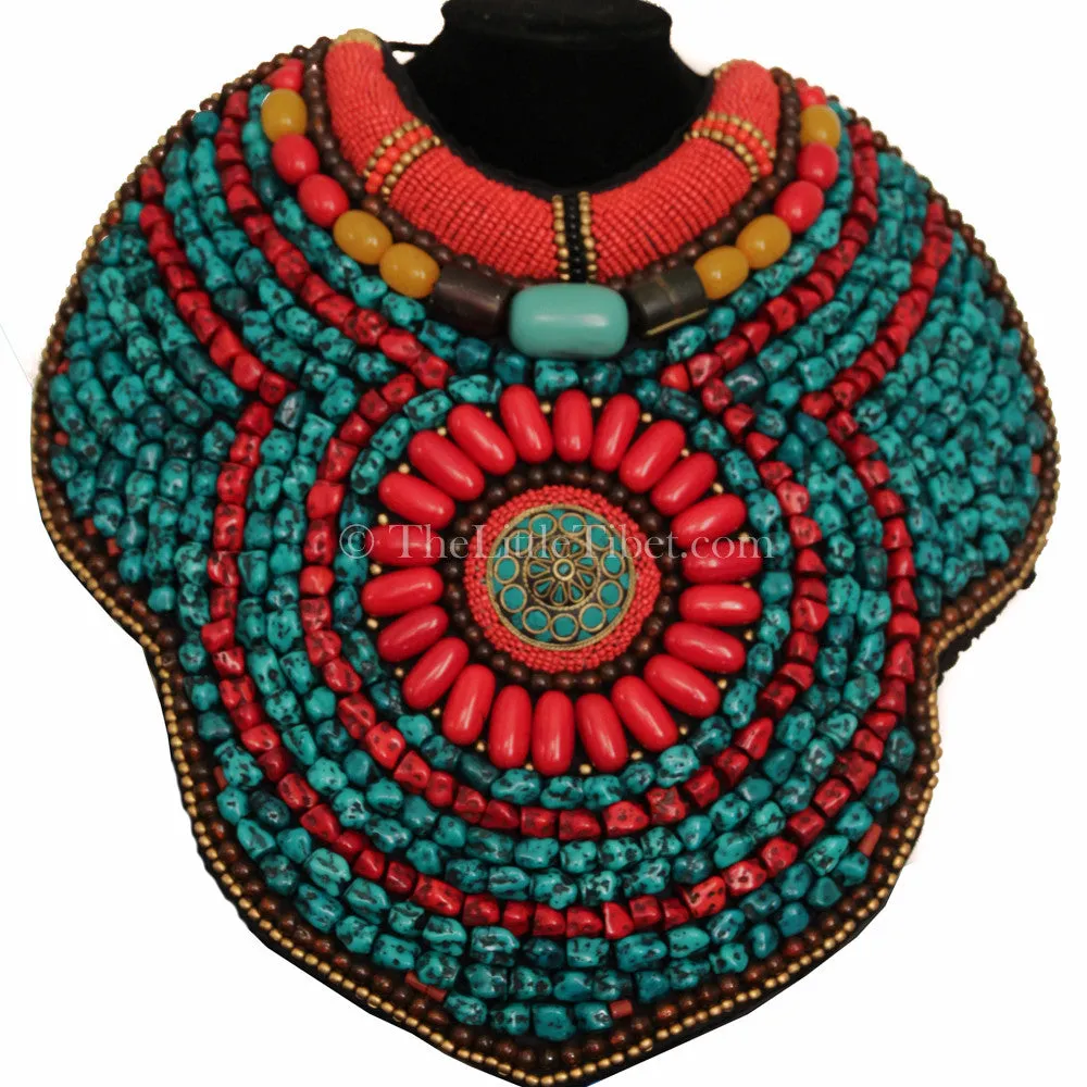 Beaded Tibetan Neckpiece (Extra Large)