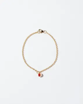 Birthstone Bracelet - One Charm