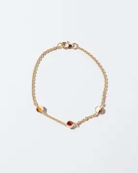 Birthstone Bracelet - Three Bezels