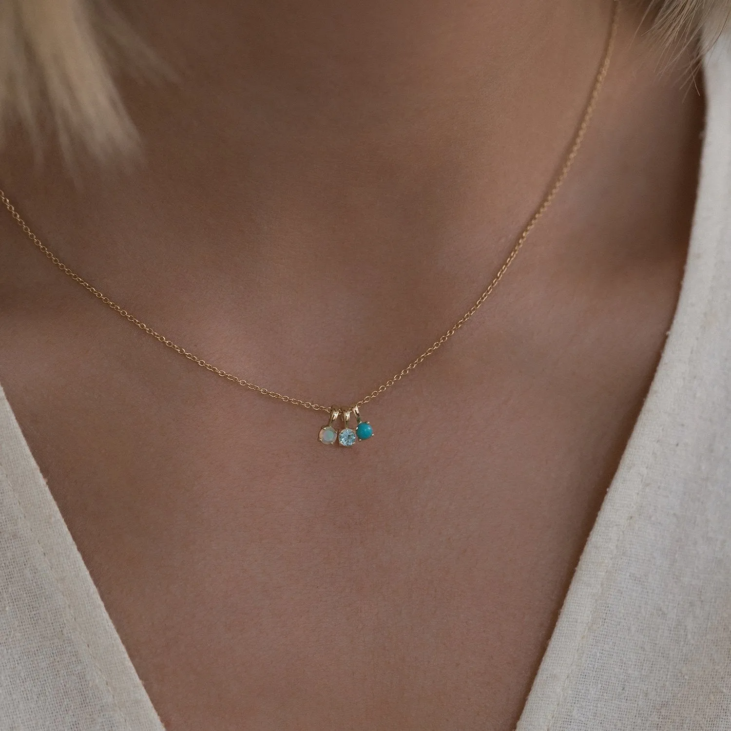 Birthstone Necklace | Gold & Opal