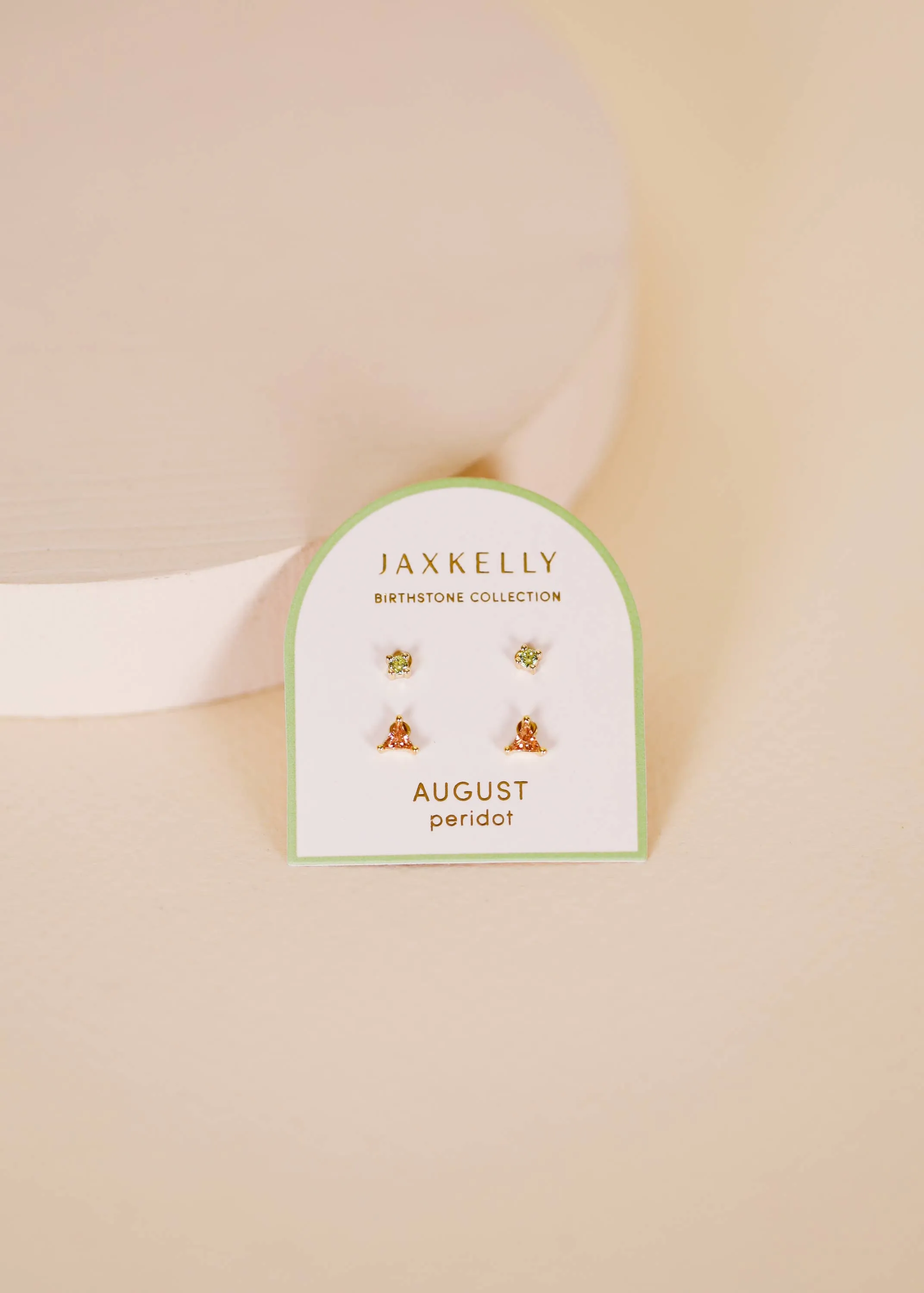 Birthstone Stud Earring Set - August