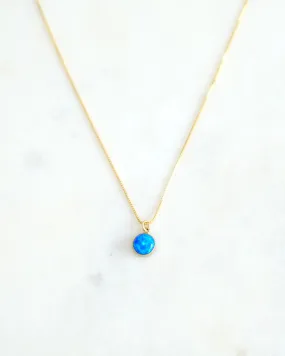 Blue Opal Lilly Necklace