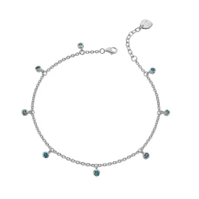 Blue topaz sennen anklet