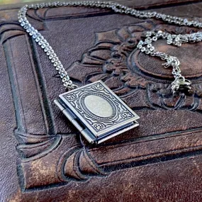 Book Locket Pendant Necklace