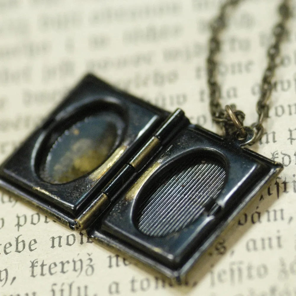 Book Locket Pendant Necklace