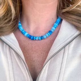 Bracha: Blue Frost Swirl Candy Necklace