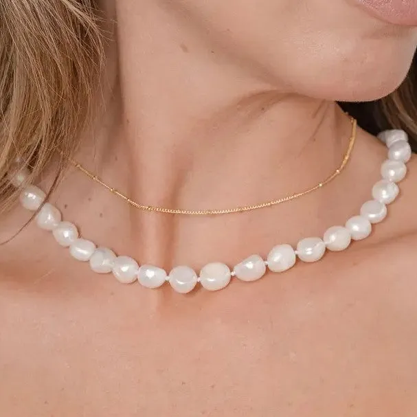 Brenda Grand Chunky Pearl Necklace