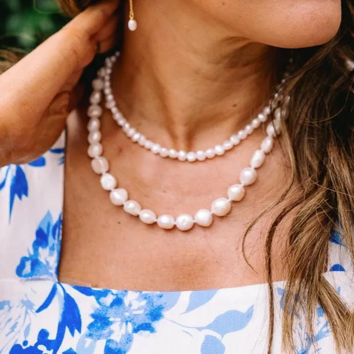 Brenda Grand Chunky Pearl Necklace