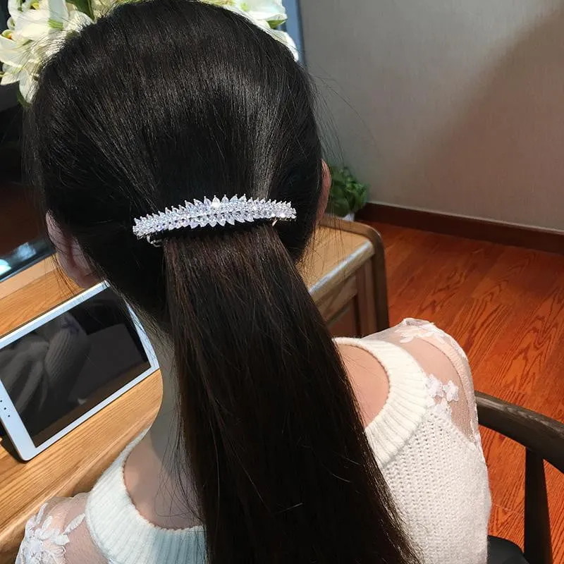 Bridal Water Drop Hair Comb Hair Clip Luxury Zircon Barrette Head Piece Wedding  SS001