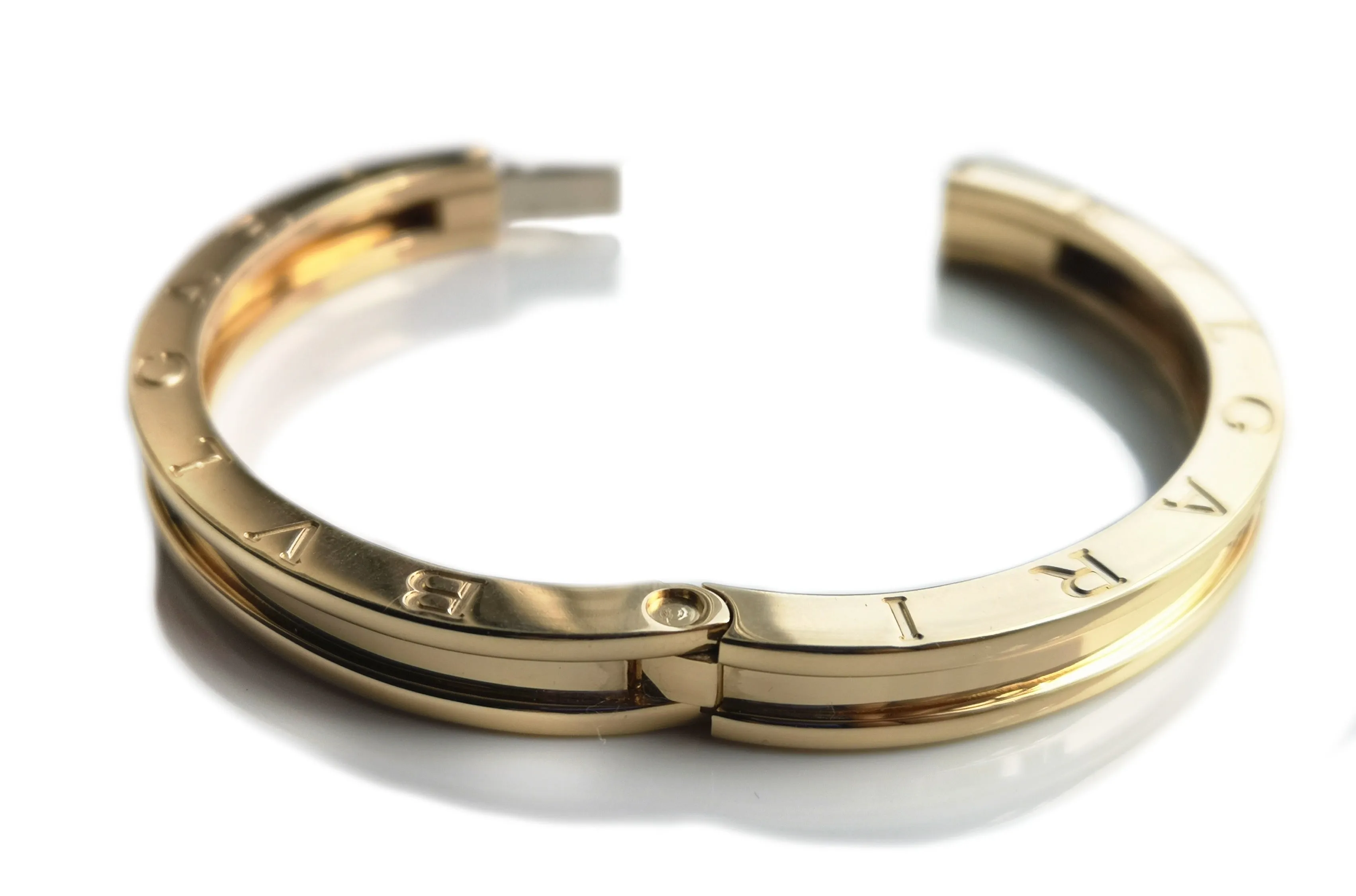 Bulgari Bvlgari B.Zero1 18k Yellow Gold Bracelet Bangle SZ Small