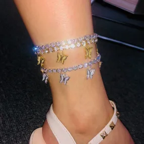 Butterfly Pendant Anklet