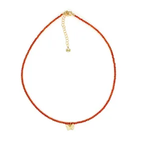 Carnelian Butterfly Choker