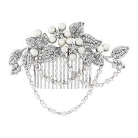 Cascades of Pearl Hair Comb