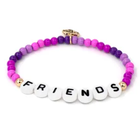 Charm It! 4mm Gold Friends Stretch Bead Bracelet