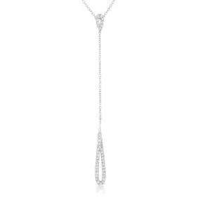 Chrisette CZ Lariat Necklace