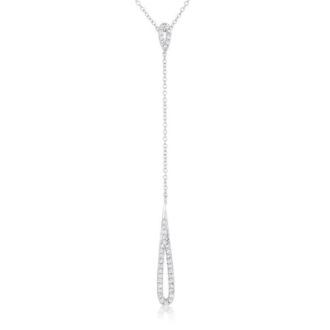 Chrisette CZ Lariat Necklace