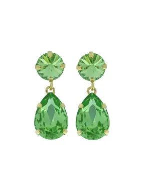 Classic drop earrings - peridot