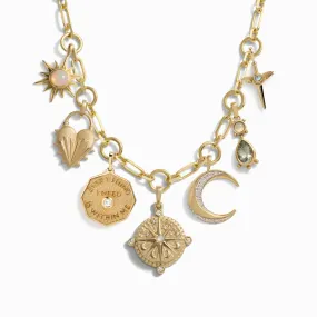 Compass Statement Charm Necklace