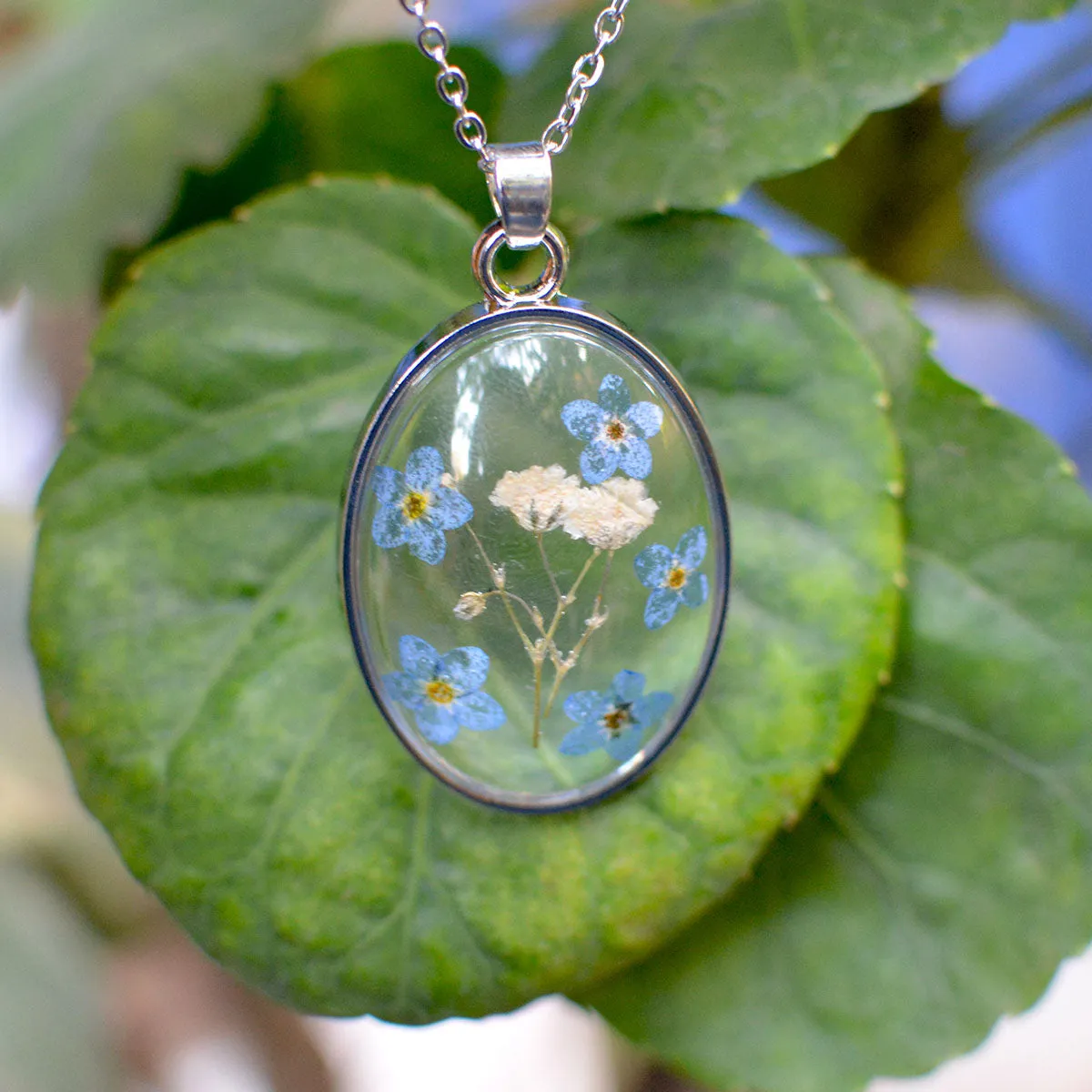 Contemplating Constellation Real Dried Flower Necklace