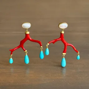 Coral Branch Earrings