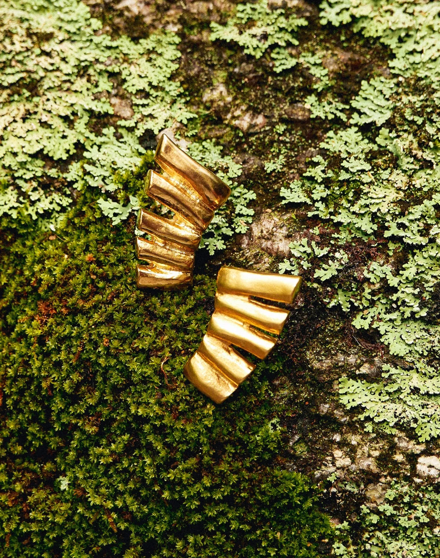 Coral Earrings - Gold