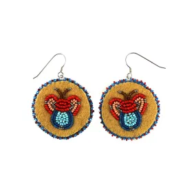 Coral Madge Beaded Earrings