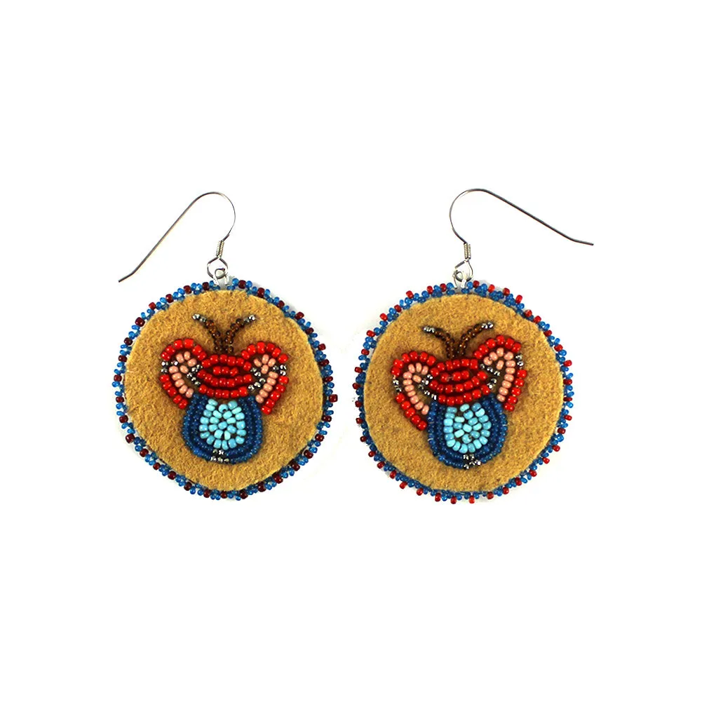 Coral Madge Beaded Earrings