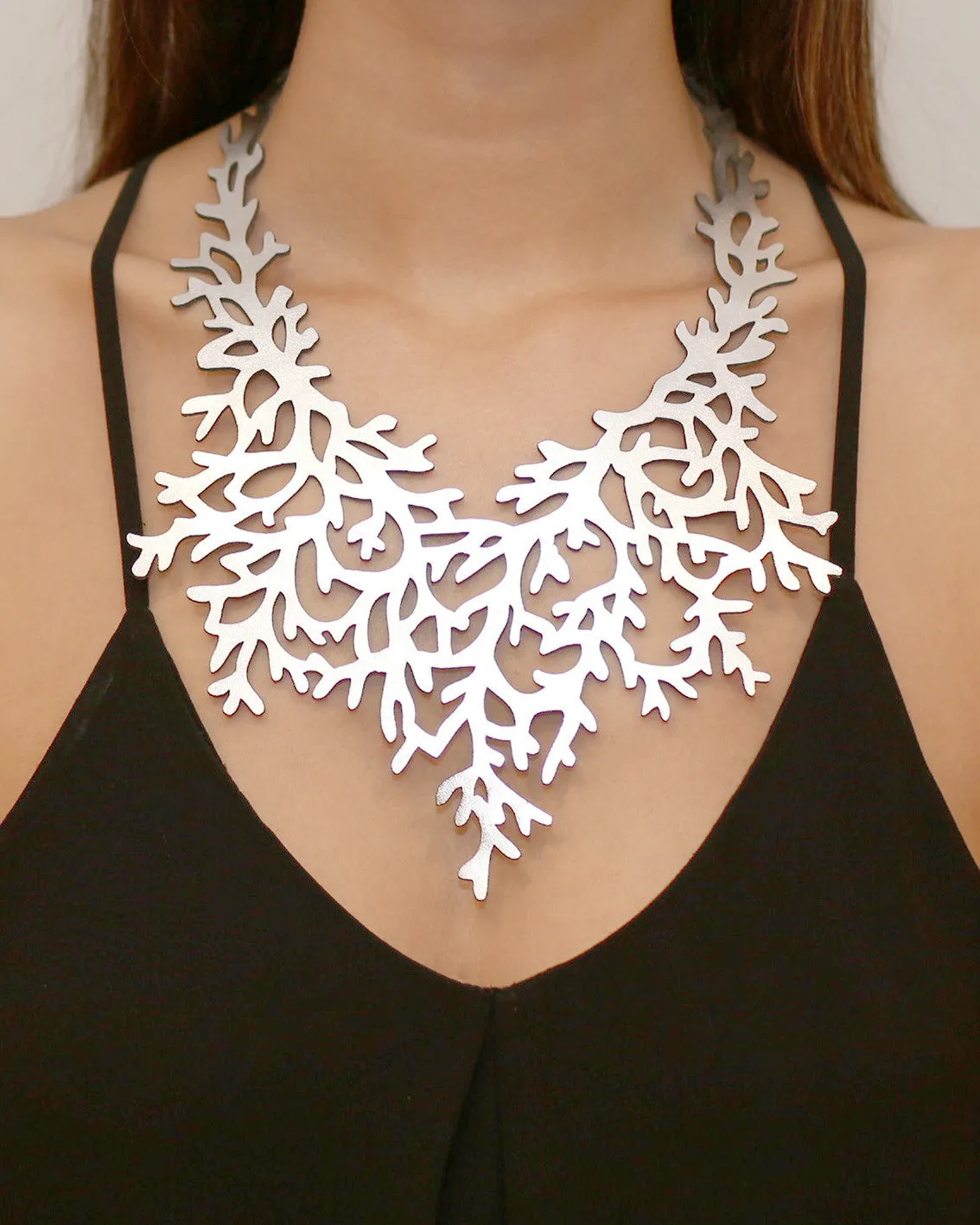 Coral Necklace Silver