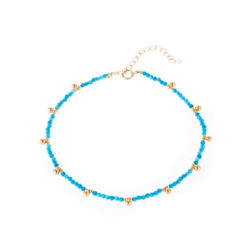 Costa Rica Gemstone Beaded Anklet