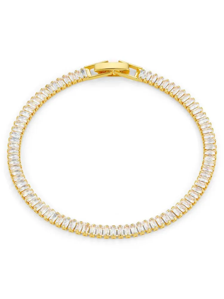 Crystal Baguette Tennis Bracelet