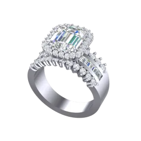 Cubic Zirconia Engagement Ring- Customer Designed Style 4397