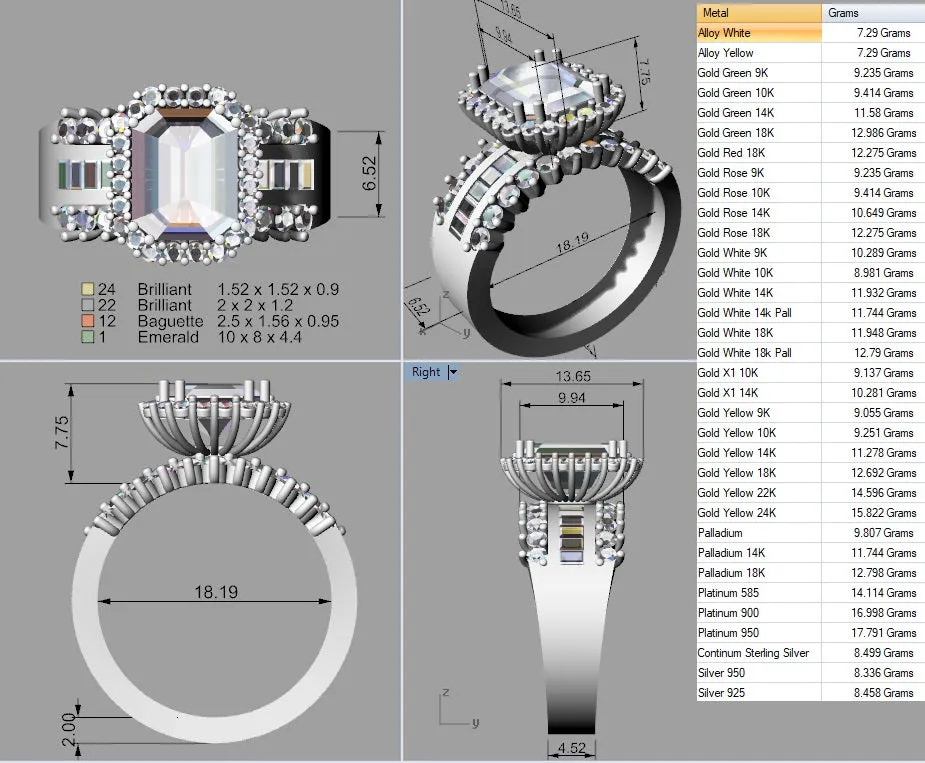 Cubic Zirconia Engagement Ring- Customer Designed Style 4397