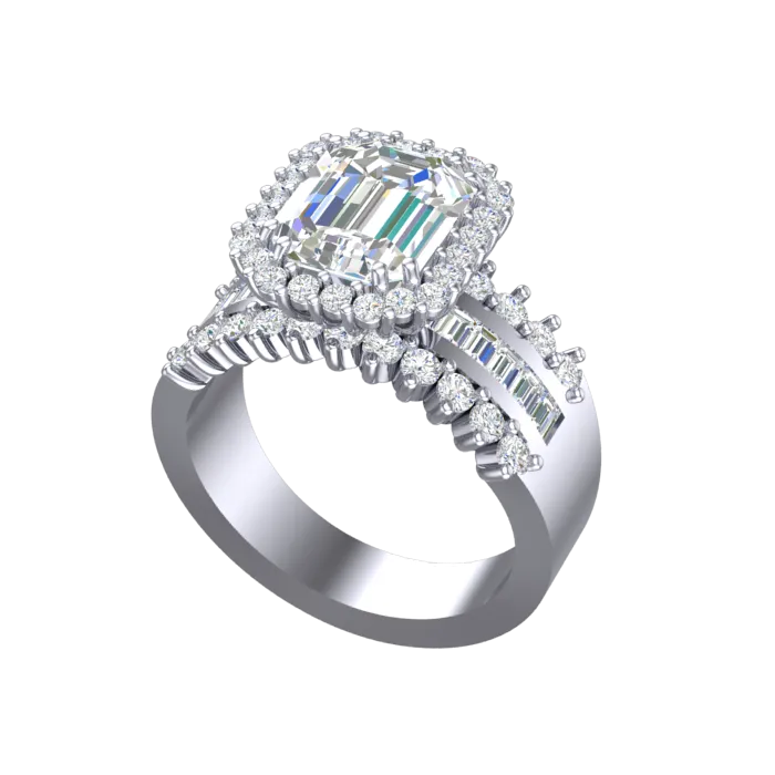 Cubic Zirconia Engagement Ring- Customer Designed Style 4397