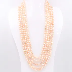 Cultured Pearl Necklace Fresh Water Pearl Necklace Layered Necklace Long Necklace Multi Strand Necklace SKU 6143273