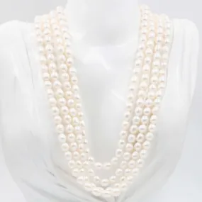 Cultured Pearl Necklace White Pearl Gem Pearl Necklace White Beaded Gem Pearl Gemstone Necklace Beaded Necklace White Necklace SKU 6143005