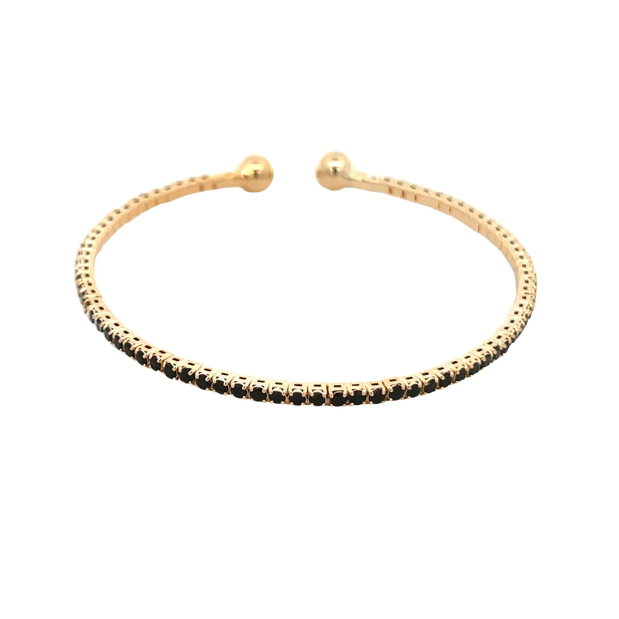 CZ Paved Stone Bangle Bracelet (B100)