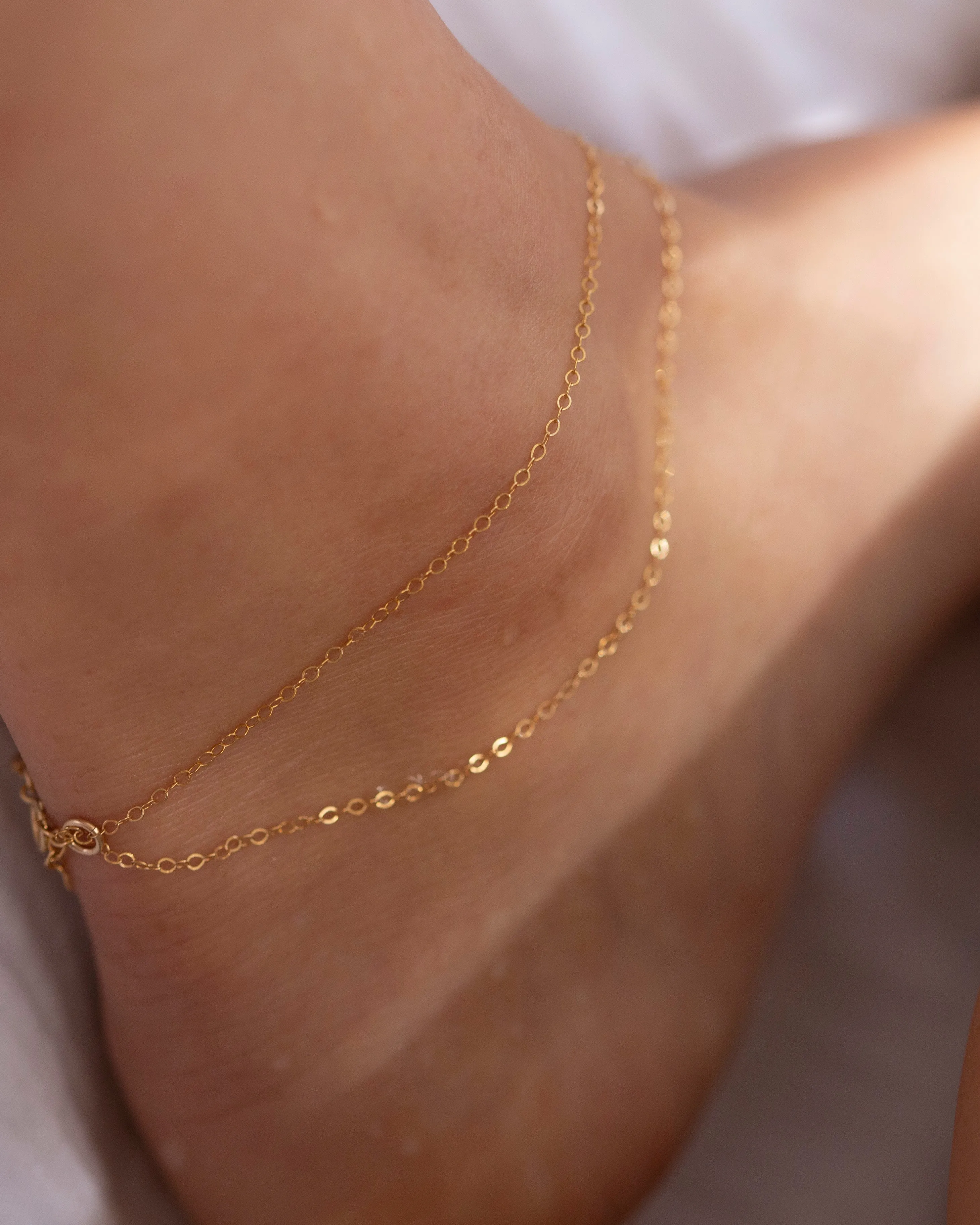 Dainty Anklet with small Fresh water pearl