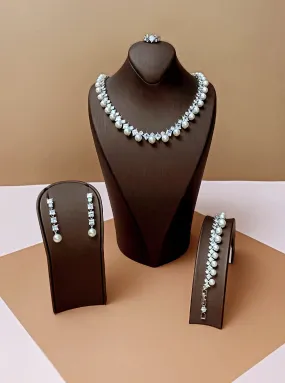 DARA Jewelry Set with Necklace, Bracelet, Drop Earrings and Ring *FINAL SALE*