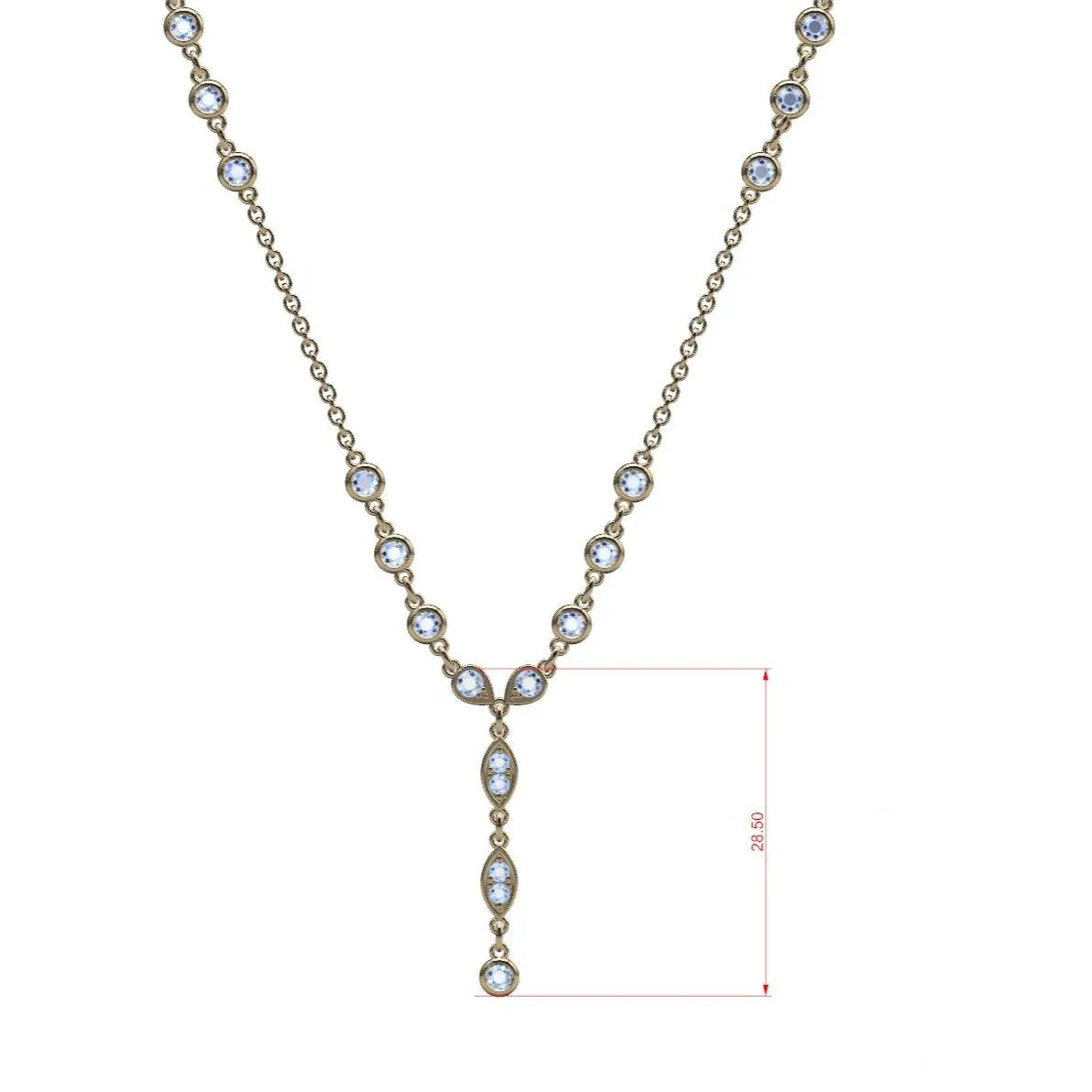 Diamond Drop Dangle Necklace