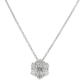 Diamond Flower Pendant