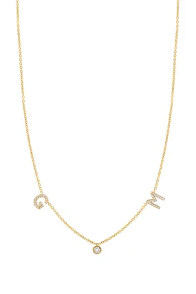 Diamond Initials and Diamond Necklace