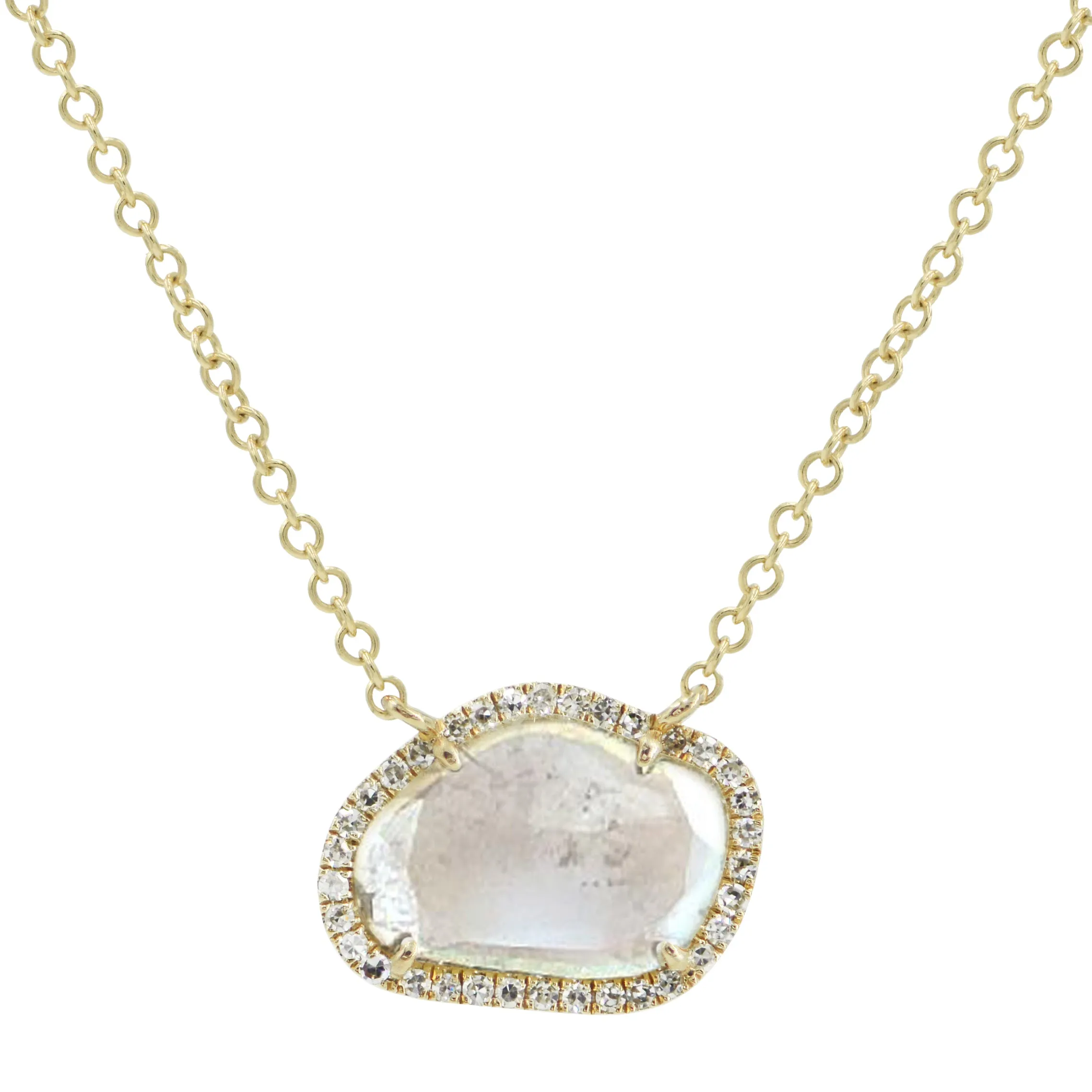 Diamond Slice Necklace in 14k Yellow Gold - Dream