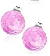 Disco Ball Faceted Crystal Stud Earrings - Eight Colors!