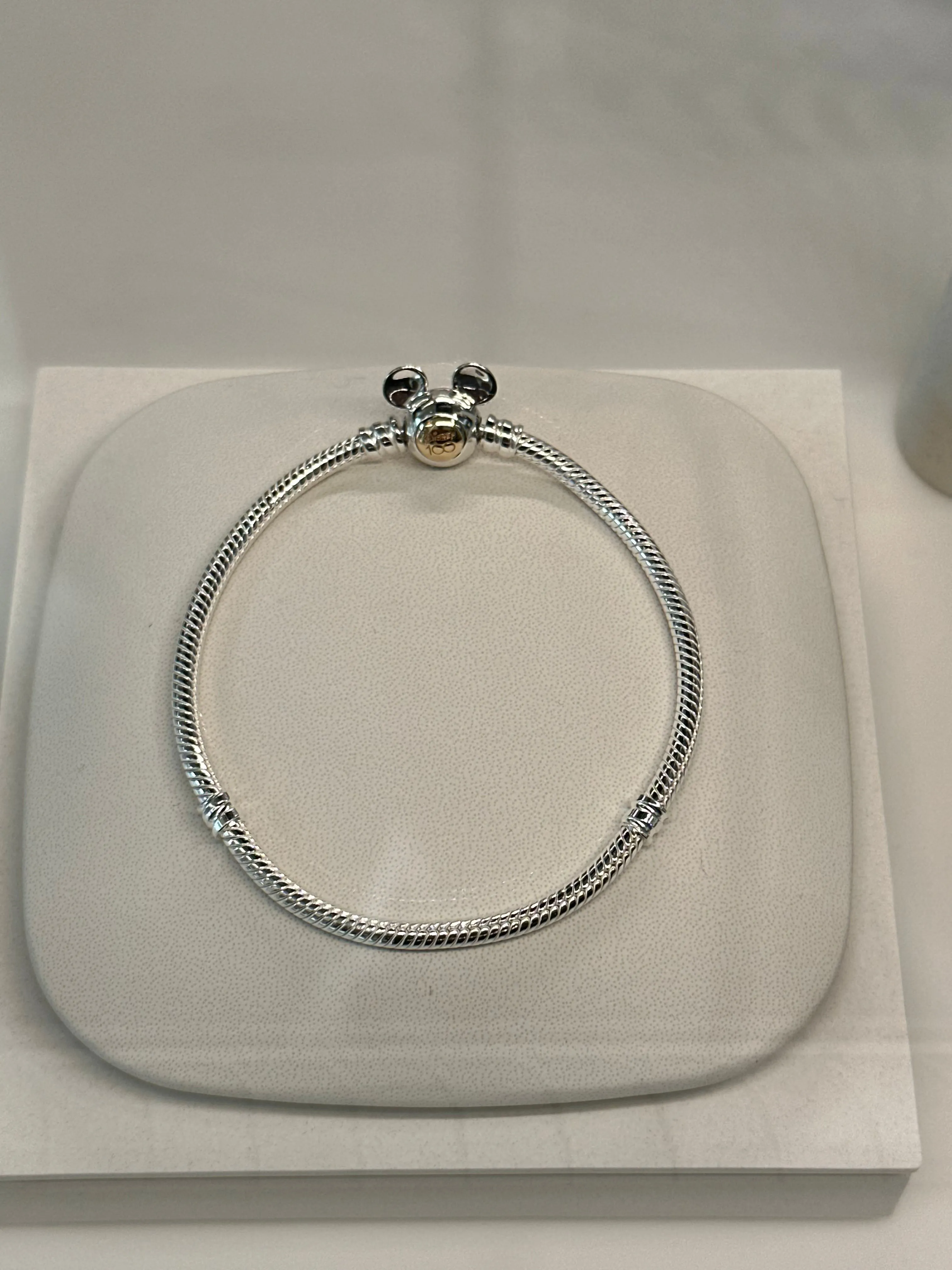 Disney 100 Platinum Celebration Bracelet and Charm Set by Pandora