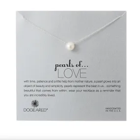 Dogeared - Pearls of Love White Pearl Necklace in Sterling Silver