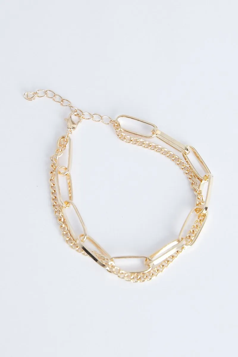 Double Layered Gold Anklet - Lilya