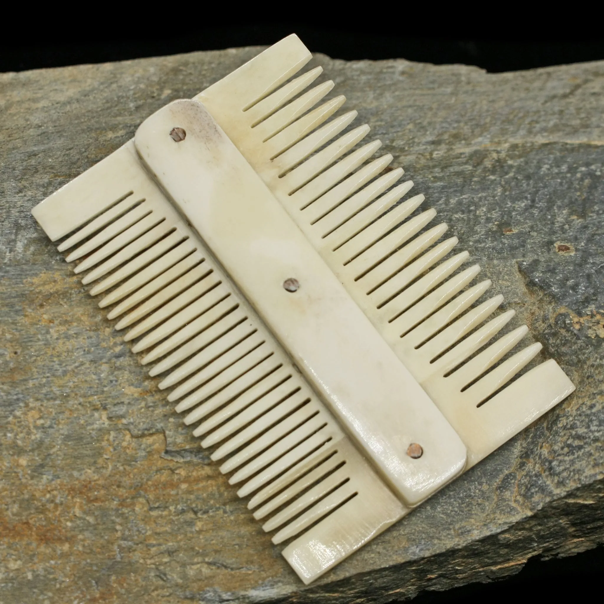 Double Sided Bone Viking Comb