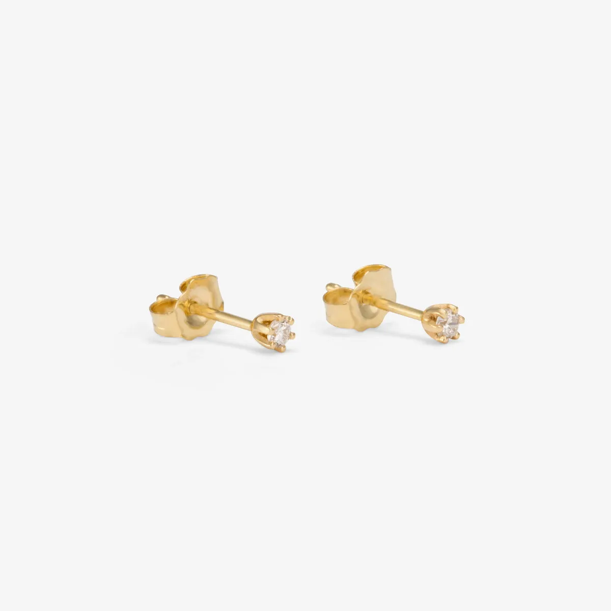 E1901W | Baby White Diamond Studs